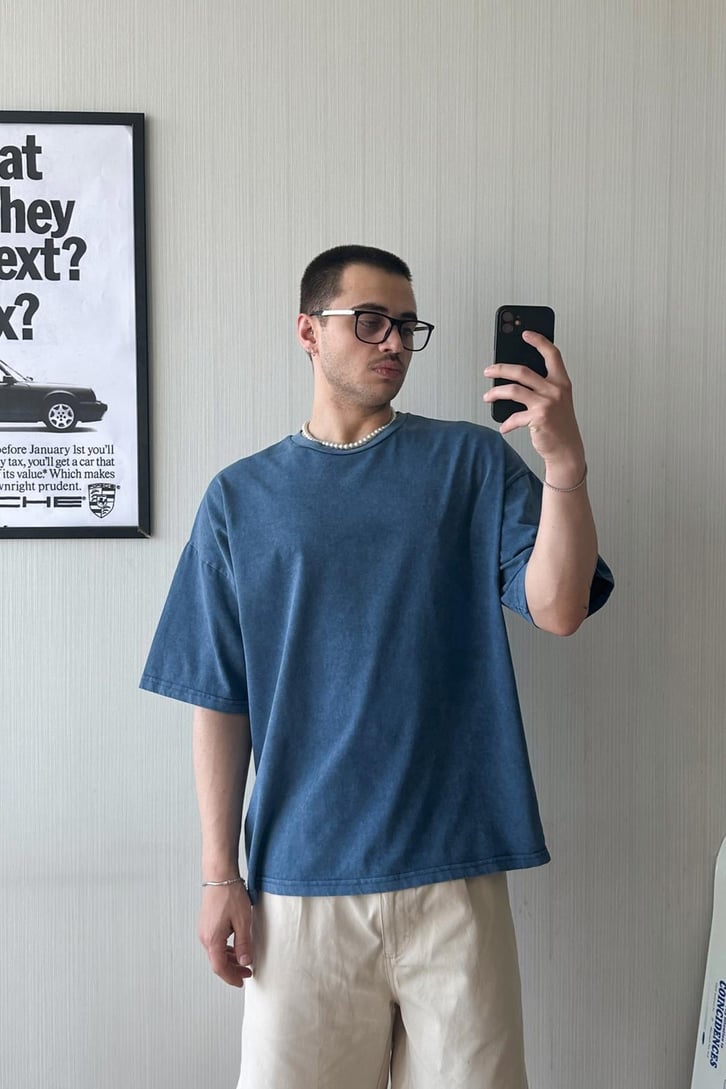 Basic Acid Wash Oversize Tişört