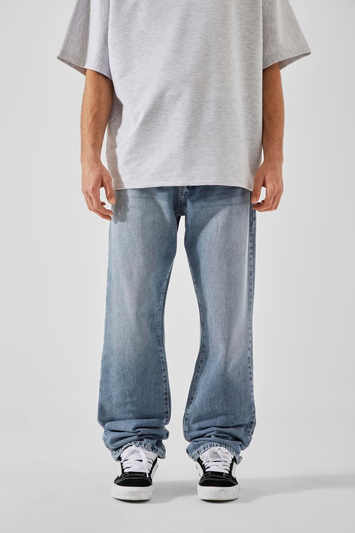 Basic Açık Mavi Baggy Fit Jean