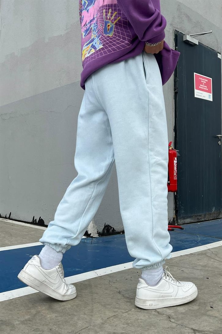 Basic Açık Mavi Jogger Fit Eşofman Altı