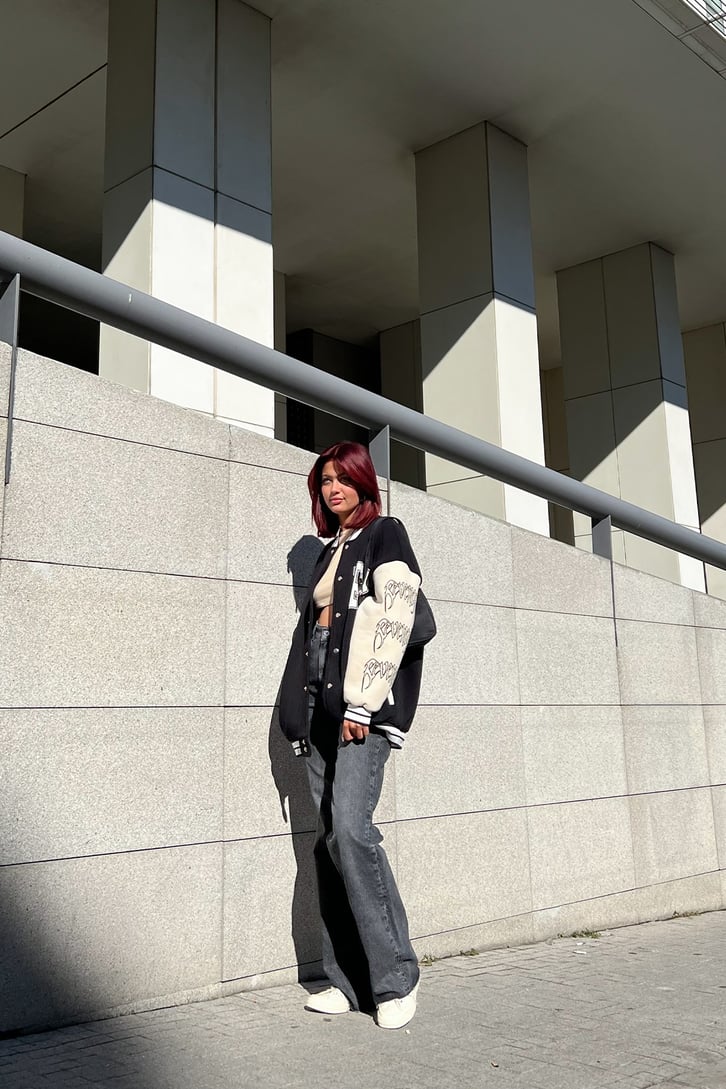Basic Antrasit Acid Wash Baggy Jean