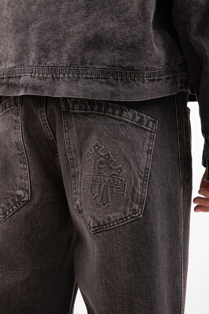 Basic Antrasit Baggy Jean