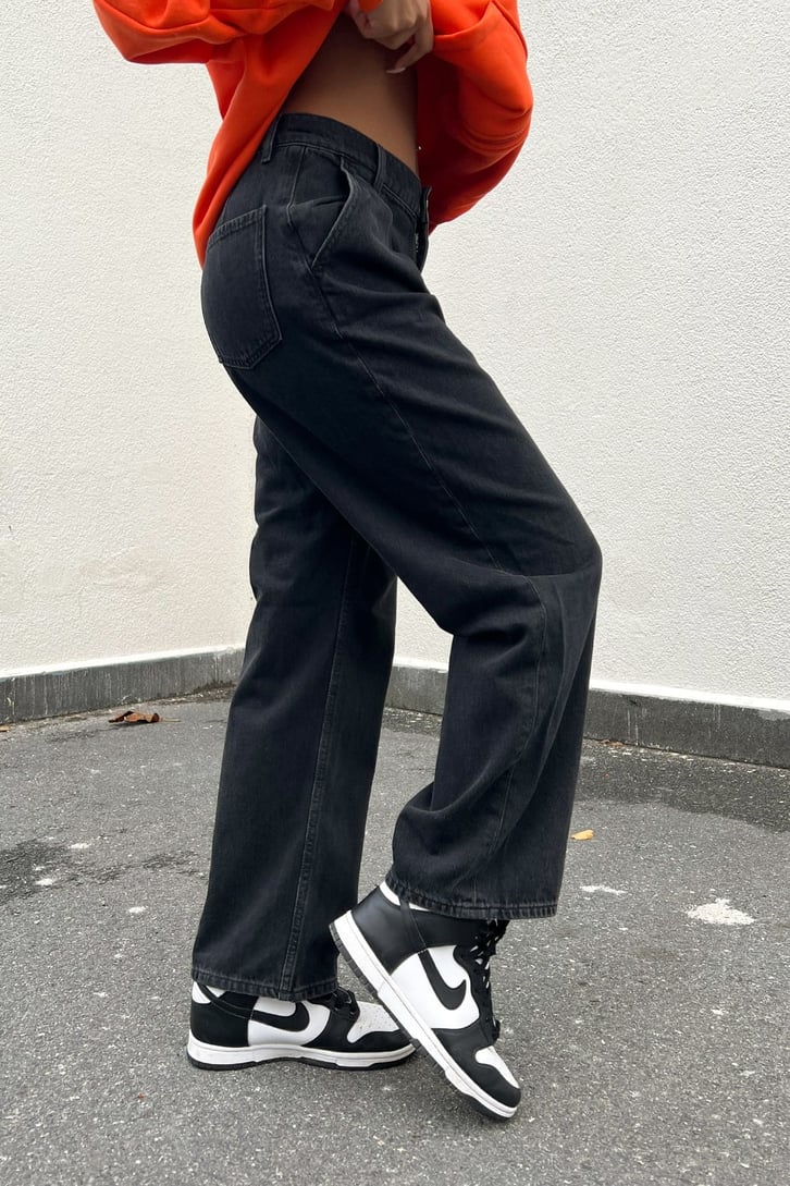 Basic Antrasit Baggy Jean