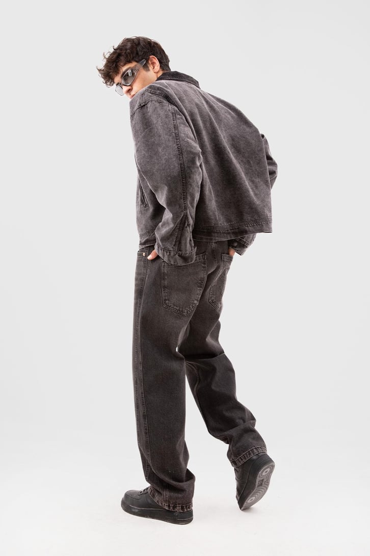 Basic Antrasit Baggy Jean