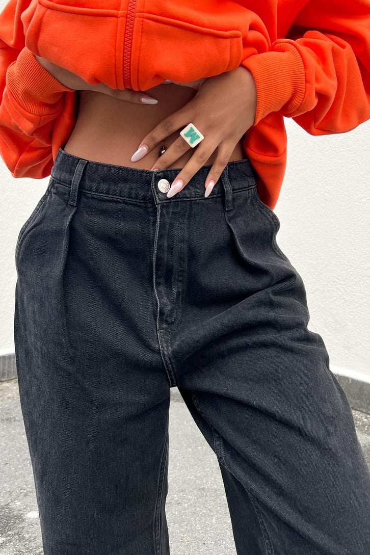 Basic Antrasit Baggy Jean