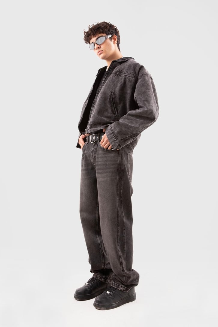 Basic Antrasit Baggy Jean