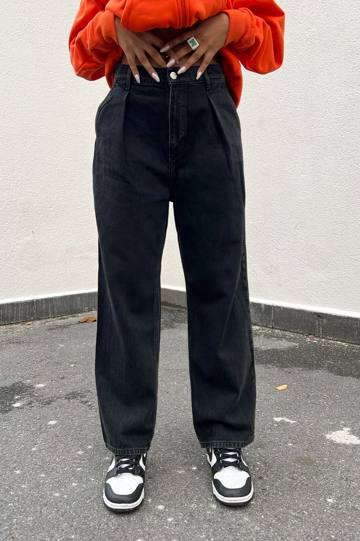 Basic Antrasit Baggy Jean