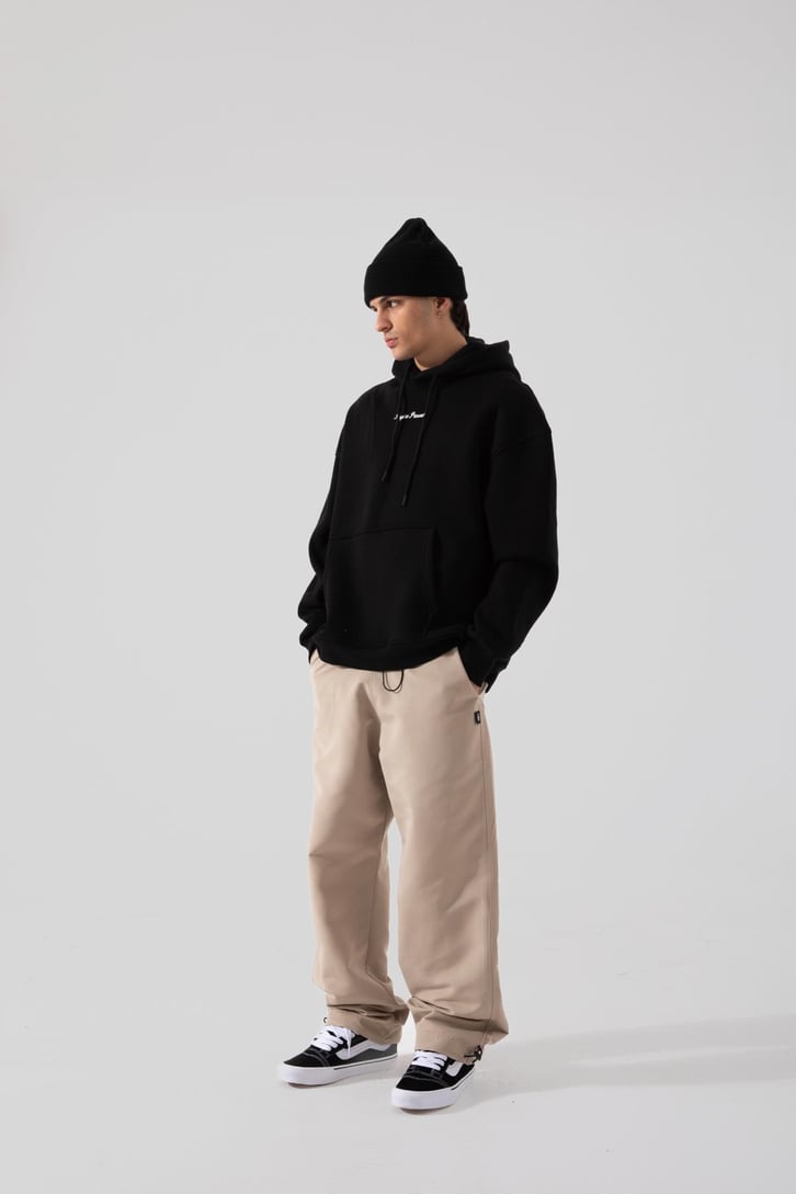 Basic Bej Ayarlanabilir Paça Pantolon