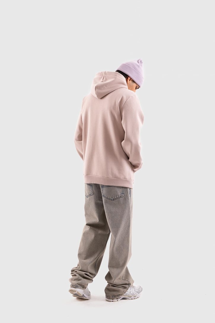 Basic Bej Oversize Hoodie