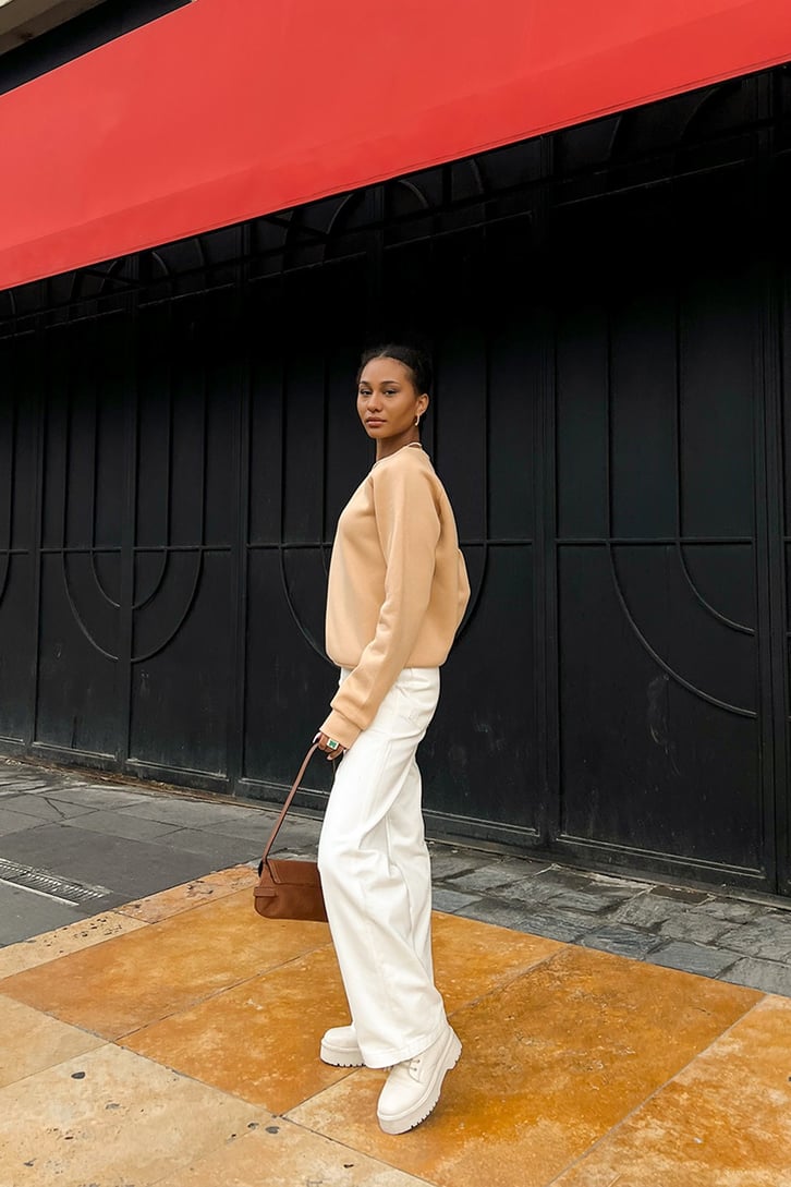 Basic Bej Ovesize Sweatshirt
