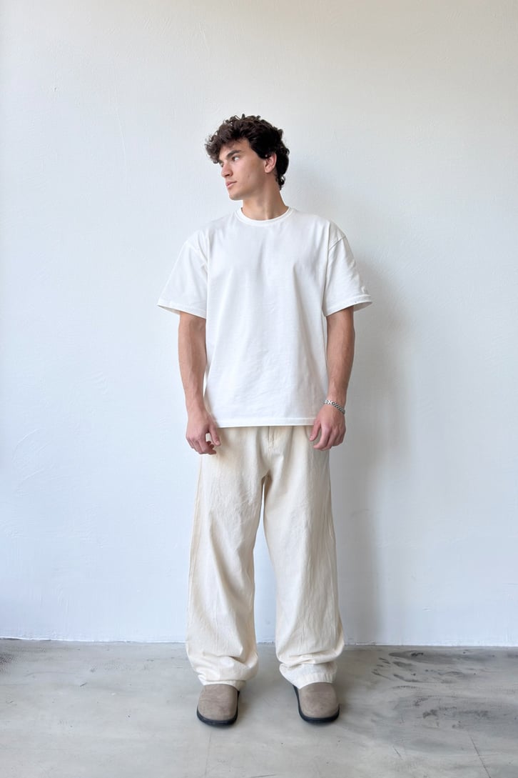 Basic Bel Lastikli Keten Pantalon