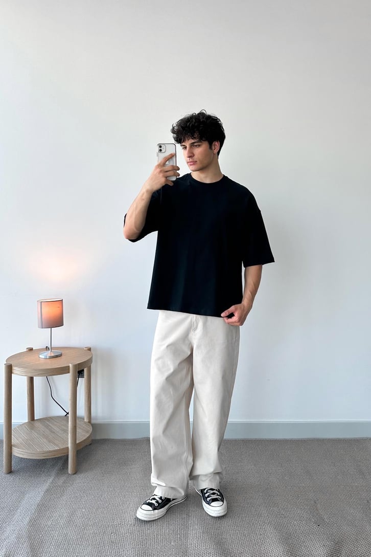 Basic Beyaz Oversize Tişört