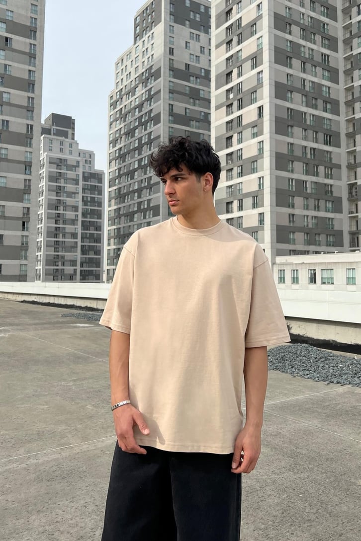 Basic Beyaz Oversize Tişört