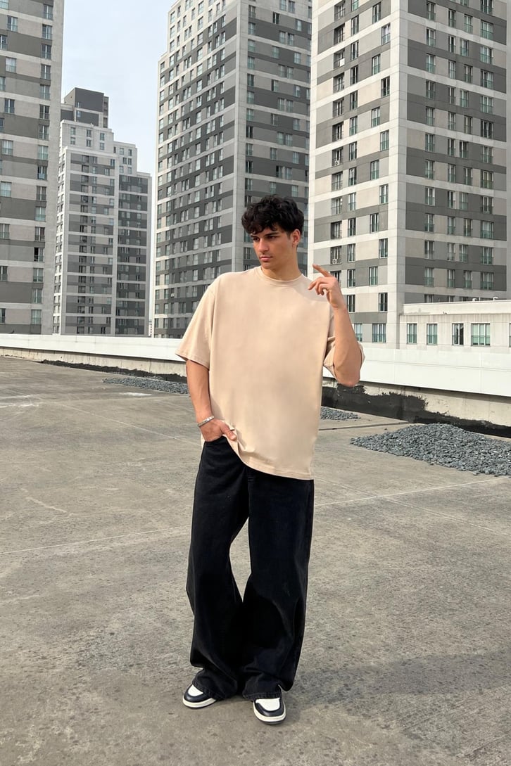 Basic Beyaz Oversize Tişört