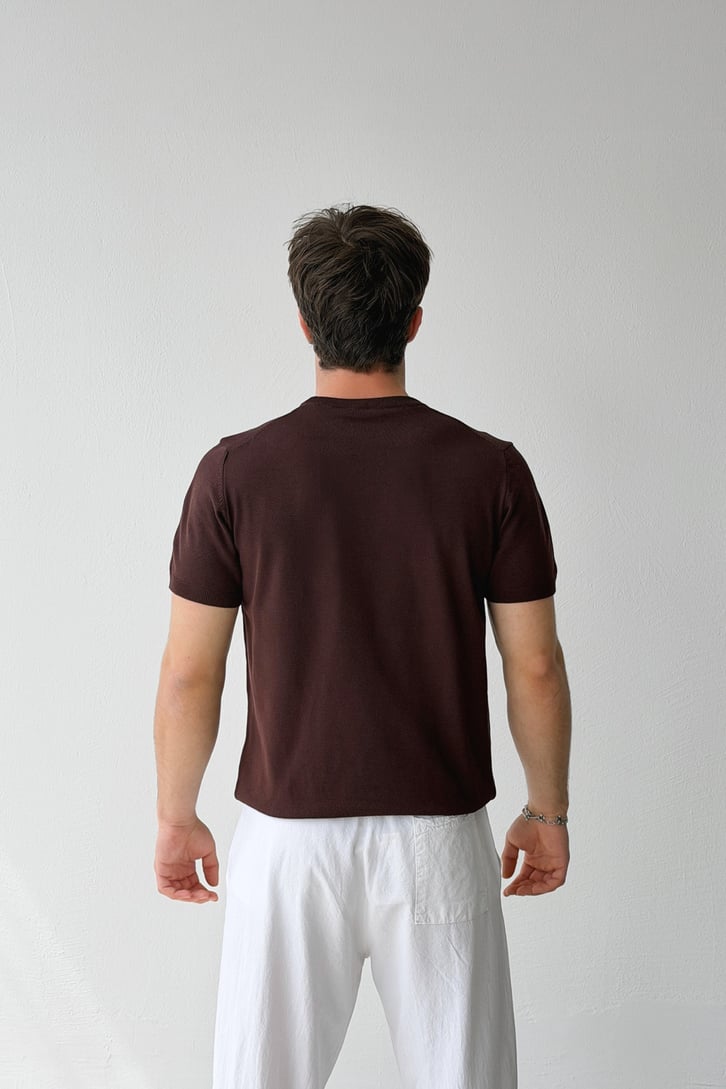 Basic Bisiklet Yaka Triko Tişört