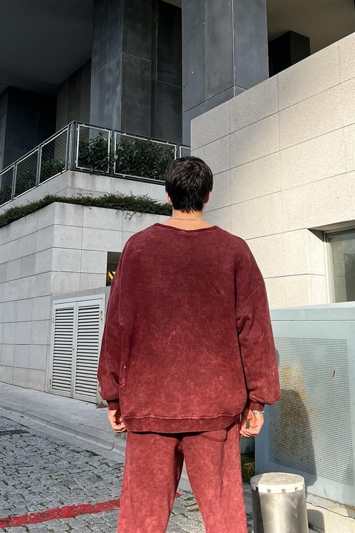 Basic Bordo Outfit Eşofman Takımı