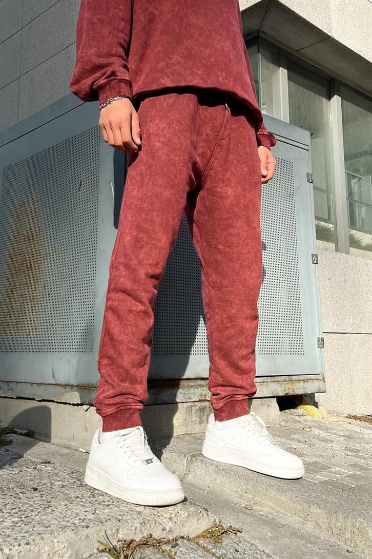 Basic Bordo Outfit Eşofman Takımı