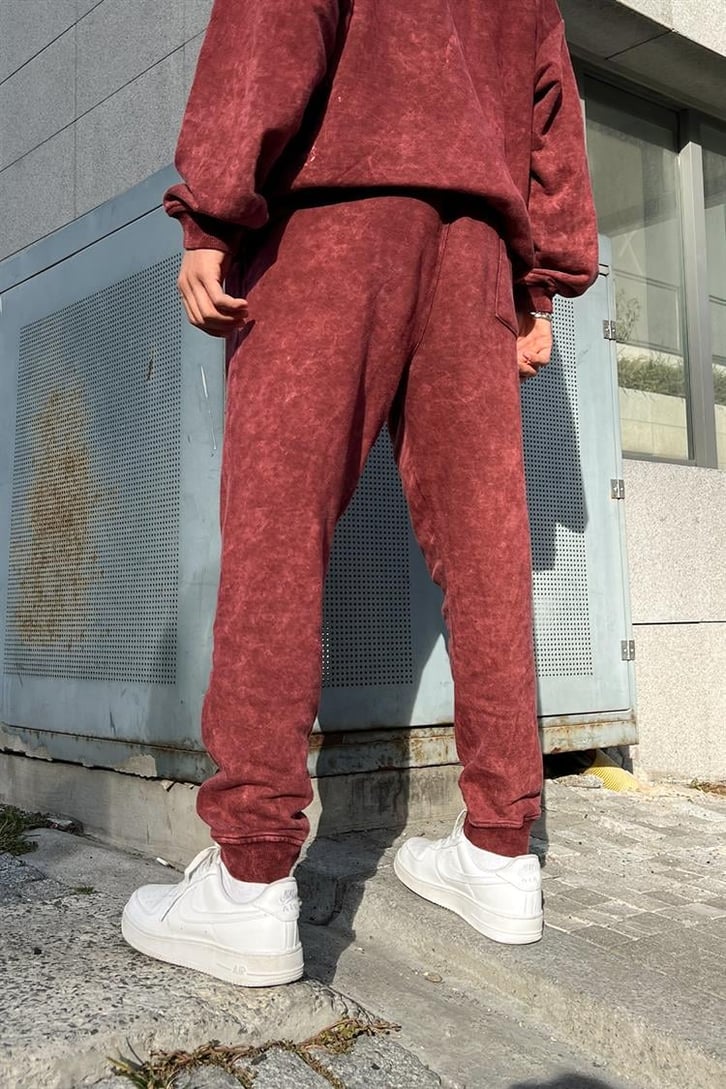 Basic Bordo Outfit Eşofman Takımı