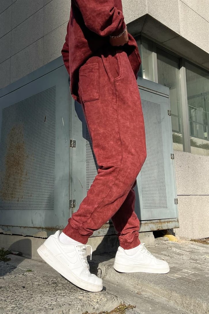 Basic Bordo Outfit Eşofman Takımı