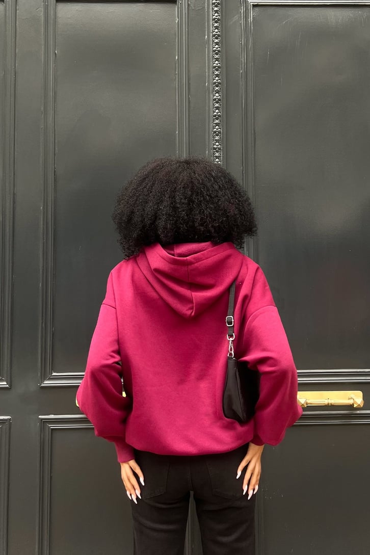 Basic Bordo Oversize Hoodie