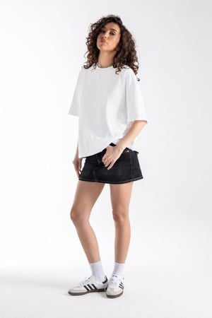 Basic Boxy Fit Beyaz Tişört
