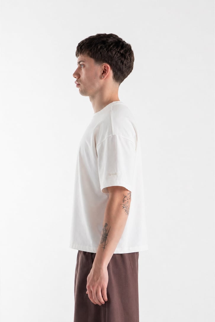 Basic Boxy Fit Ekru Tişört