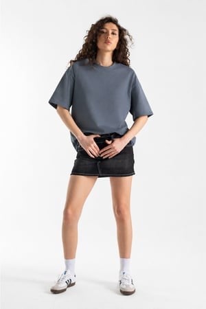 Basic Boxy Fit Gri Tişört
