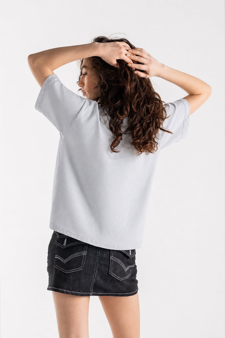 Basic Boxy Fit Taş Rengi Tişört