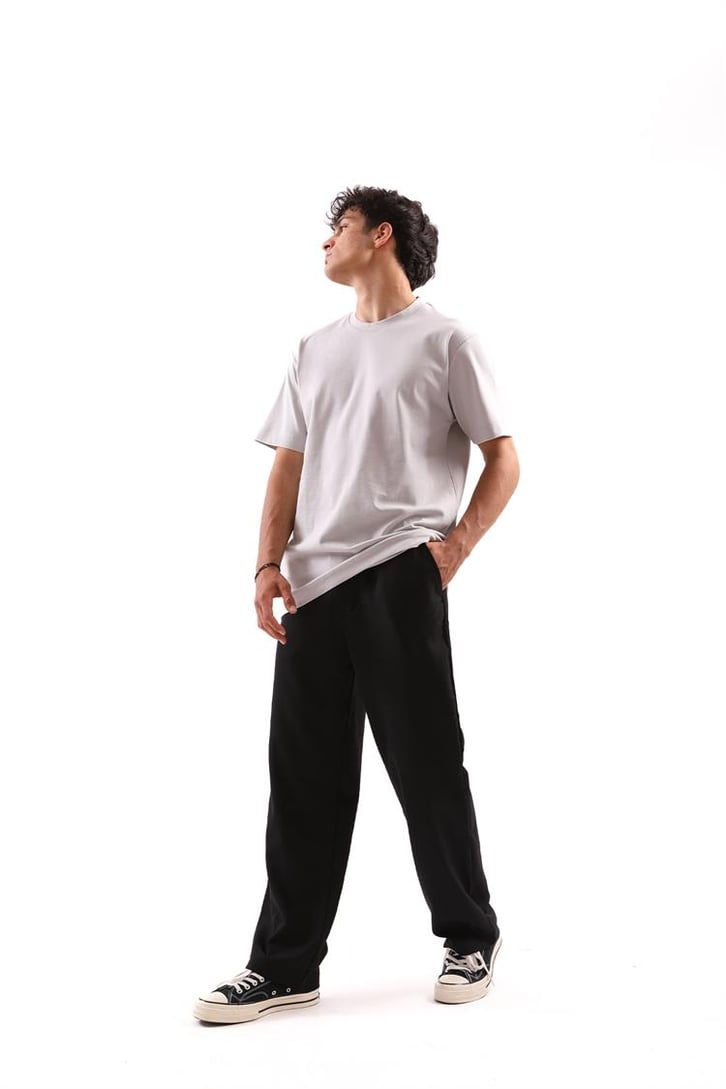 Basic Buz Gri Regular Fit Tişört