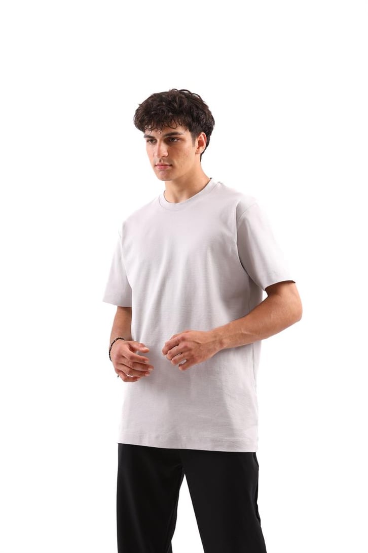 Basic Buz Gri Regular Fit Tişört