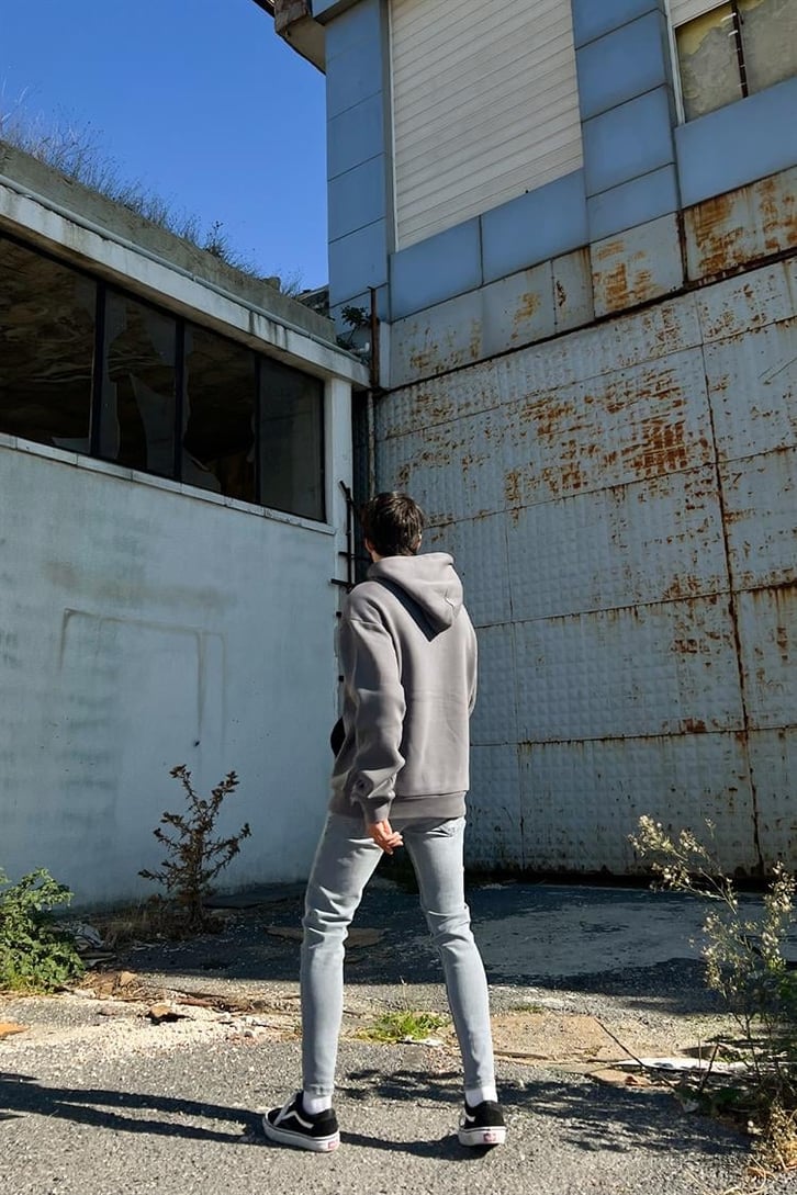 Basic Buz Gri Skinny Fit Jean