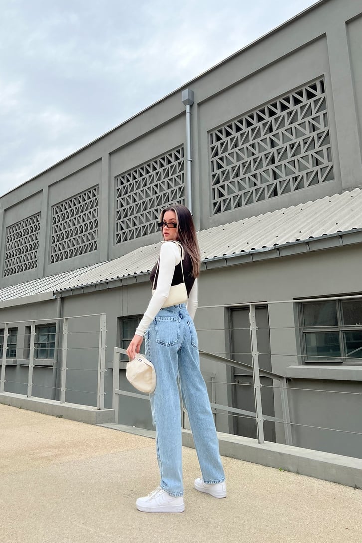 Basic Buz Mavi Baggy Jean