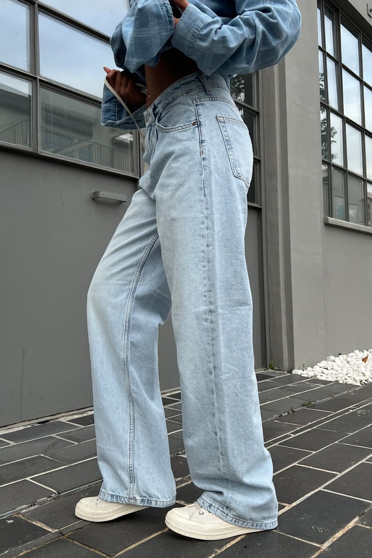 Basic Buz Mavi Baggy Jean