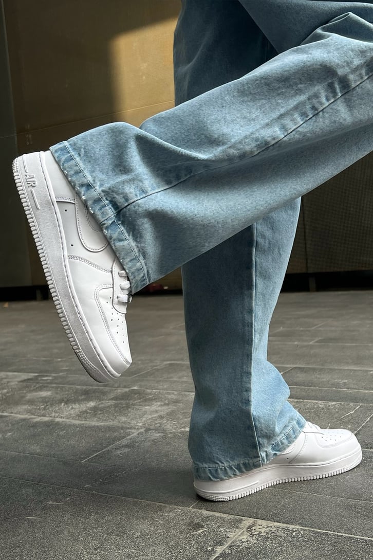 Basic Buz Mavi Baggy Jean