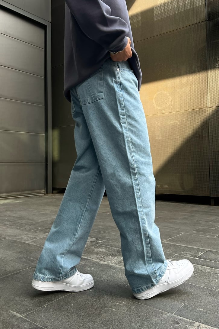 Basic Buz Mavi Baggy Jean