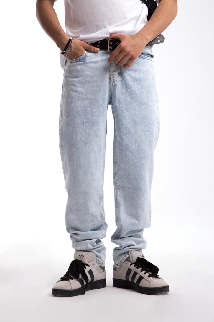 Basic Buz Mavi Baggy Jean