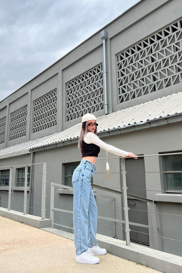 Basic Buz Mavi Baggy Jean