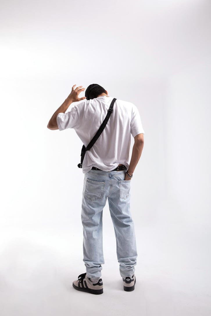 Basic Buz Mavi Baggy Jean