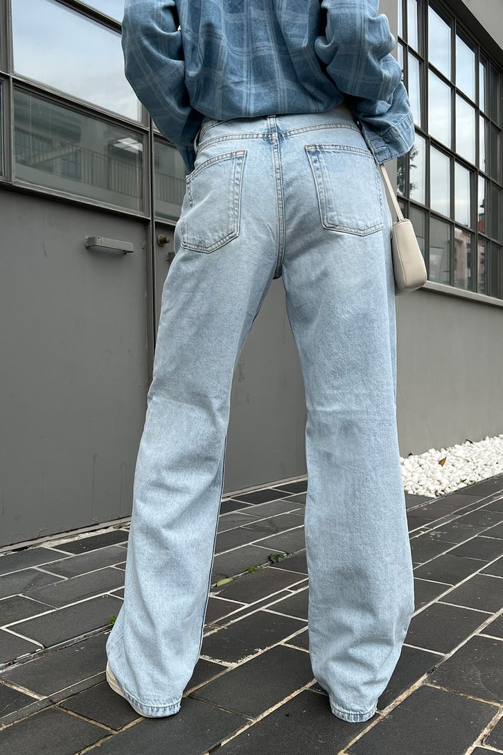 Basic Buz Mavi Baggy Jean