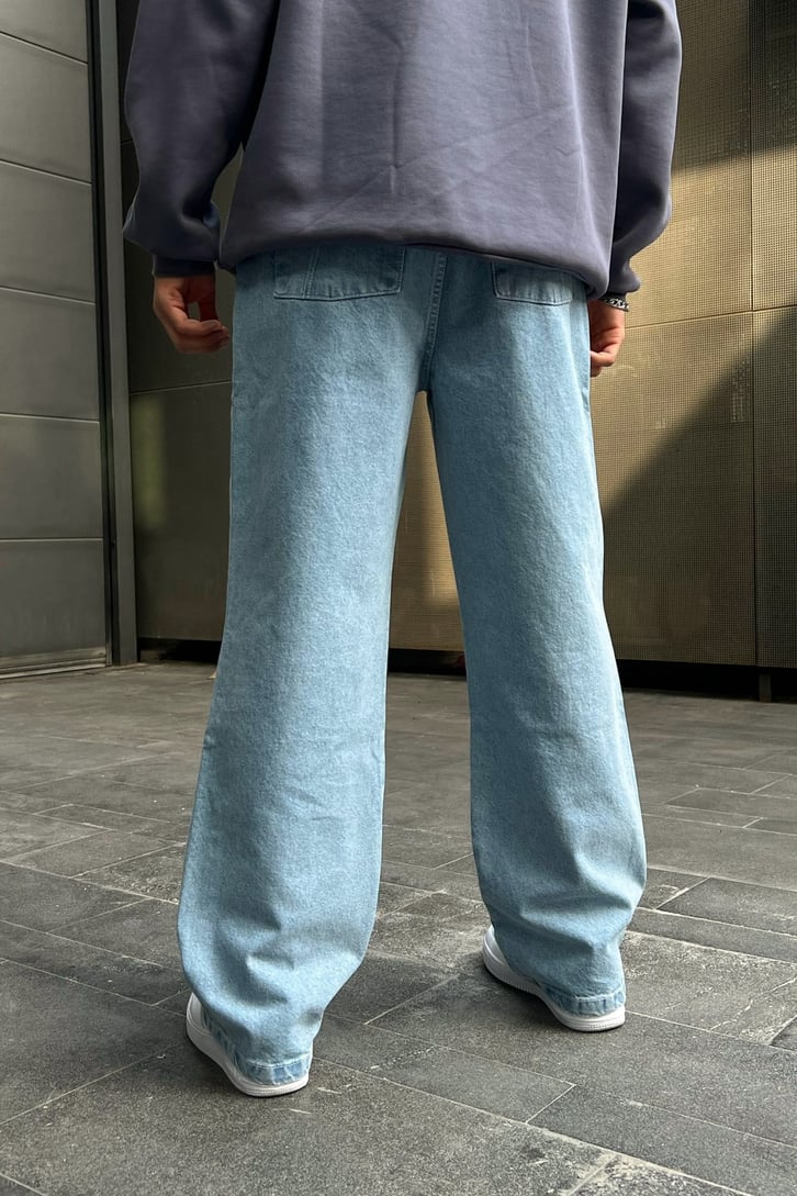 Basic Buz Mavi Baggy Jean