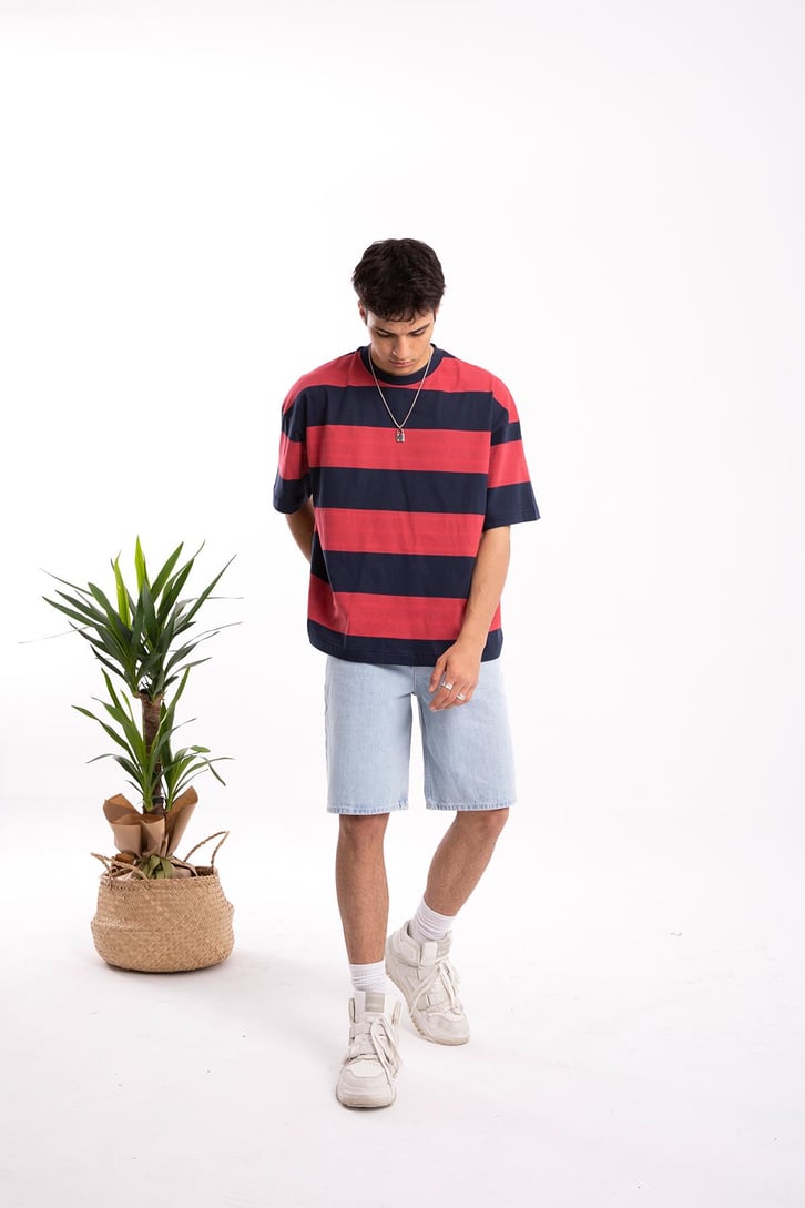 Basic Buz Mavi Jean Şort
