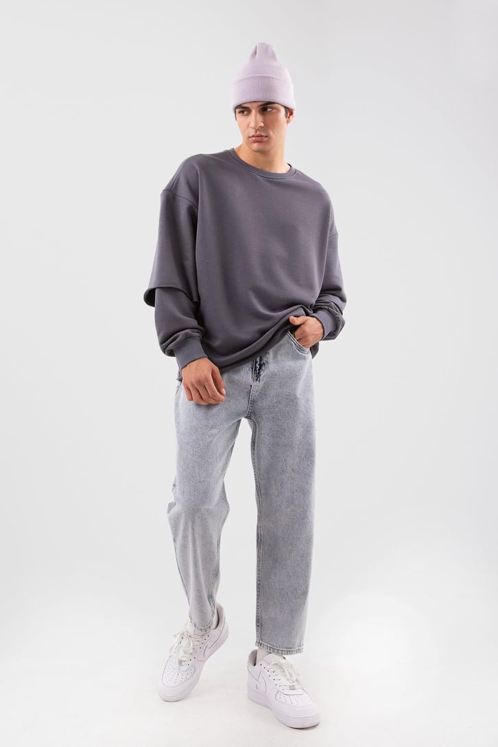 Basic Buz Mavi Mom Fit Jean