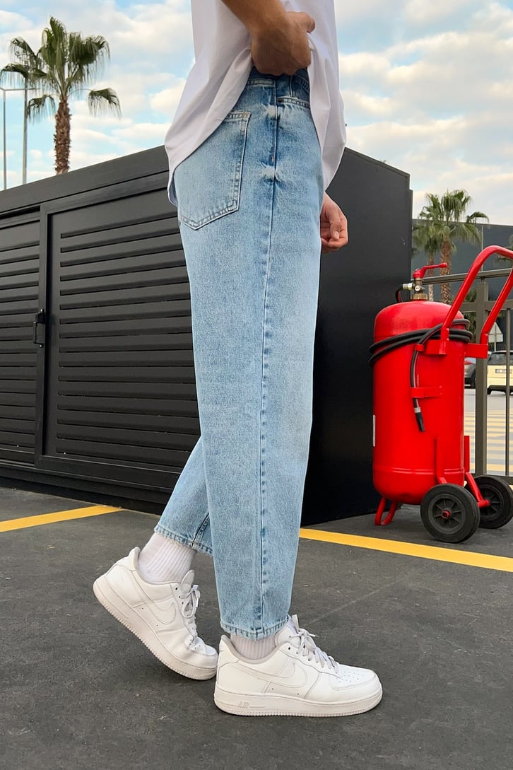 Basic Buz Mavi Mom Jean