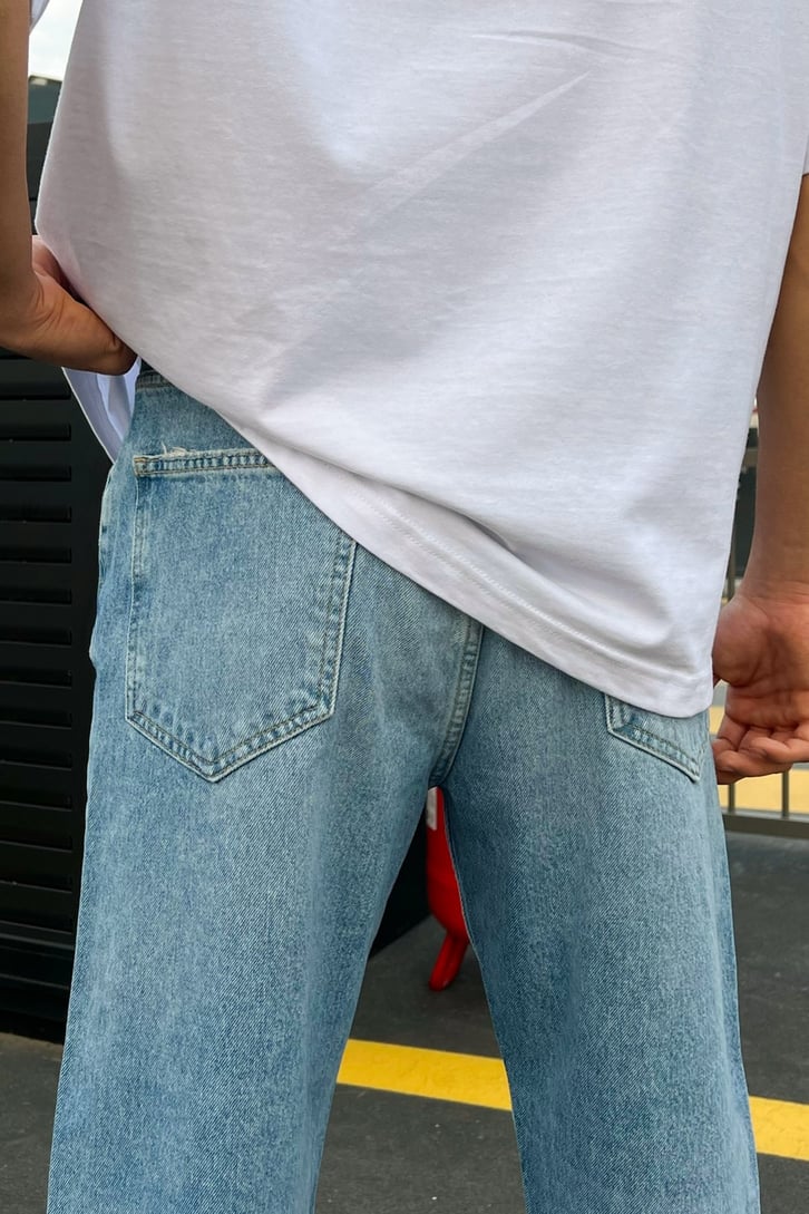 Basic Buz Mavi Mom Jean