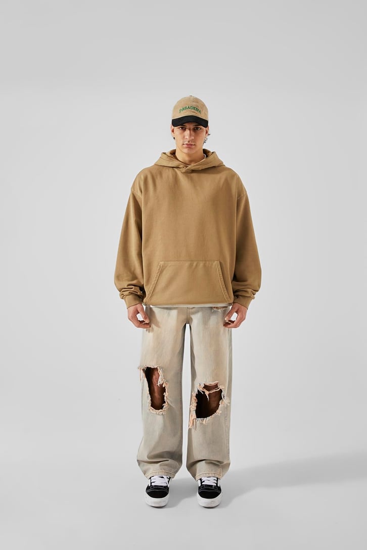 Basic Camel Oversize Sweatshirt
