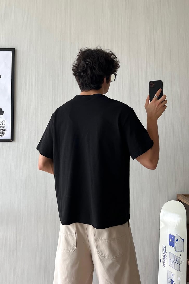 Basic Dokulu Regular Fit Tişört