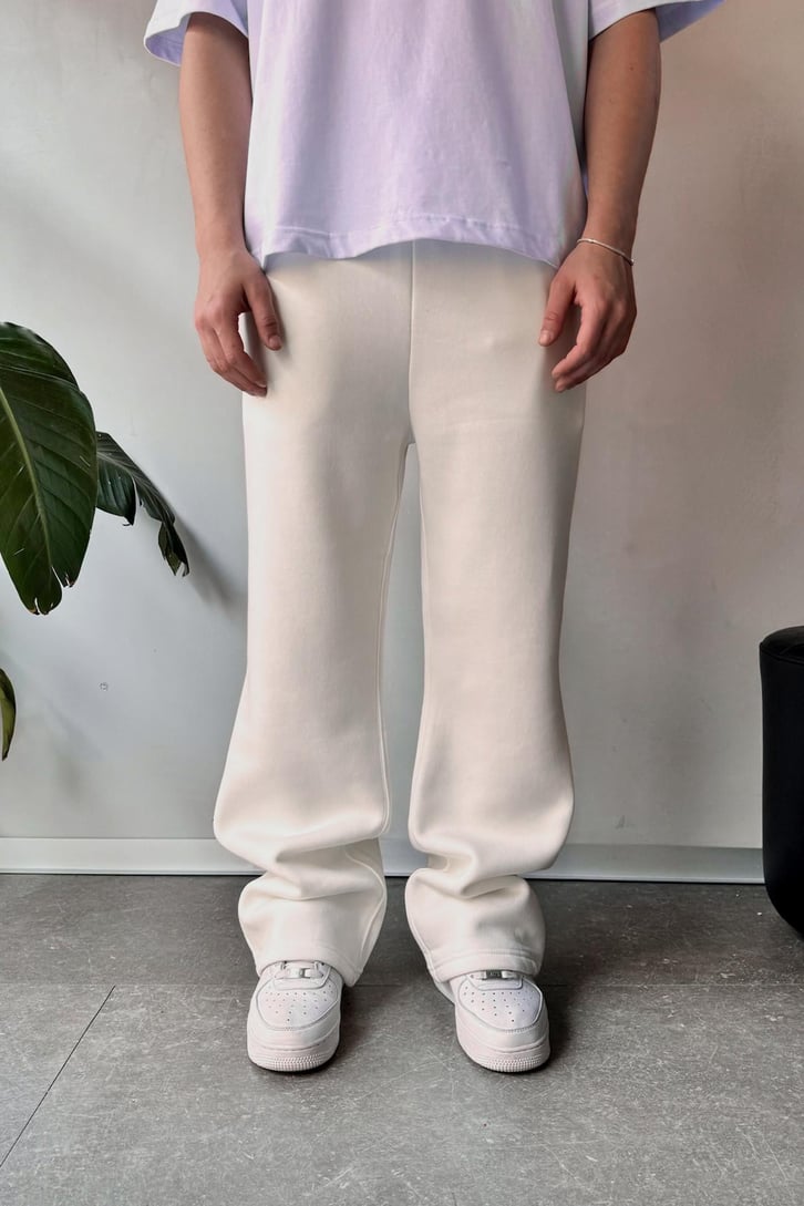 Basic Ekru Baggy Eşofman Altı
