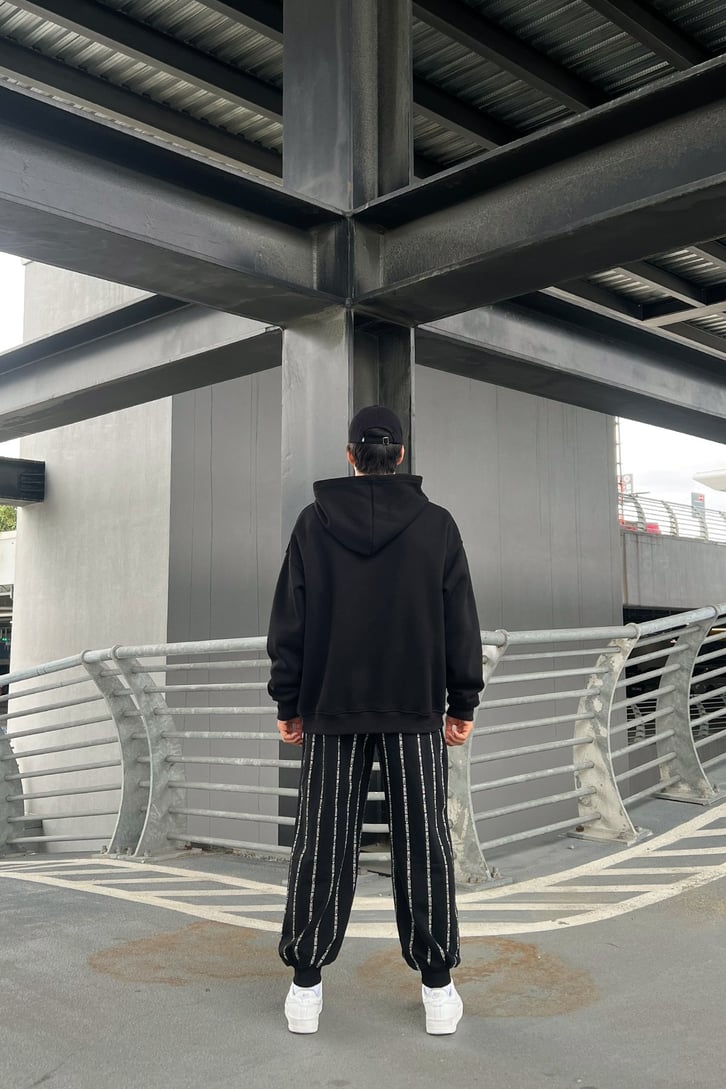 Basic Fermuarlı Oversize Sweatshirt