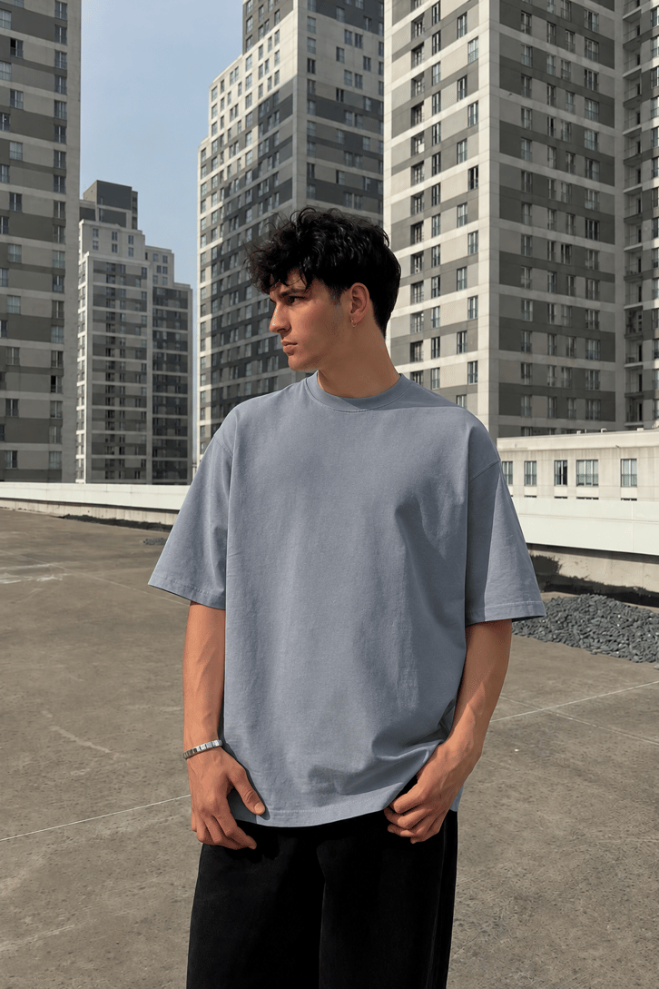 Basic Füme Oversize Tişört