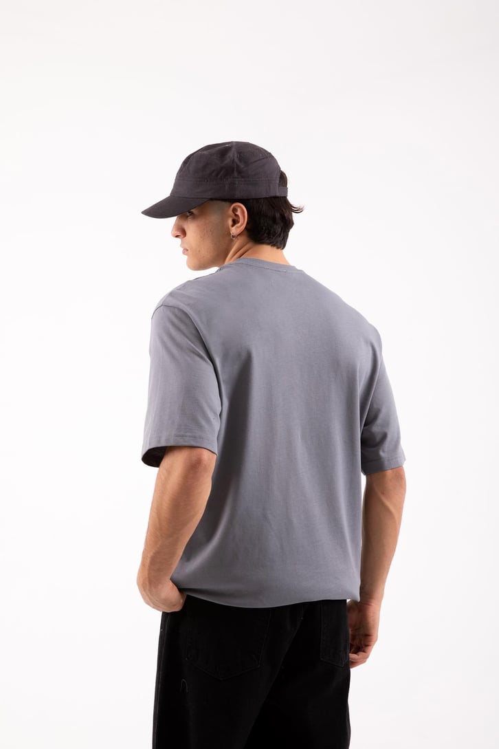 Basic Füme Relax Fit Tişört