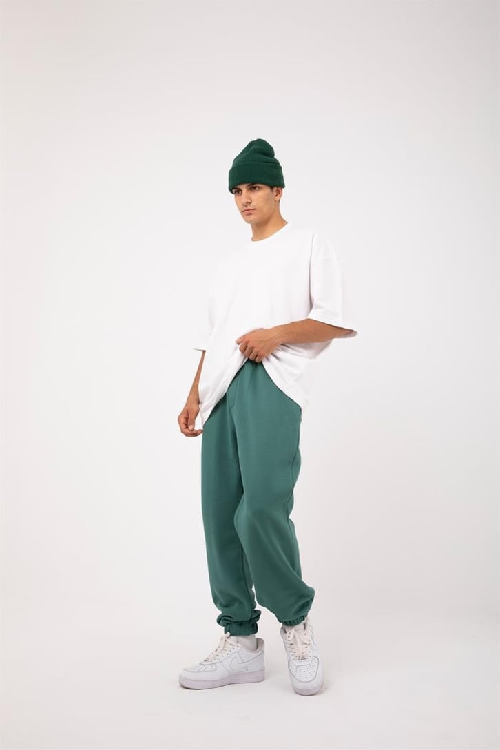 Basic Gri Melanj Jogger Eşofman Altı